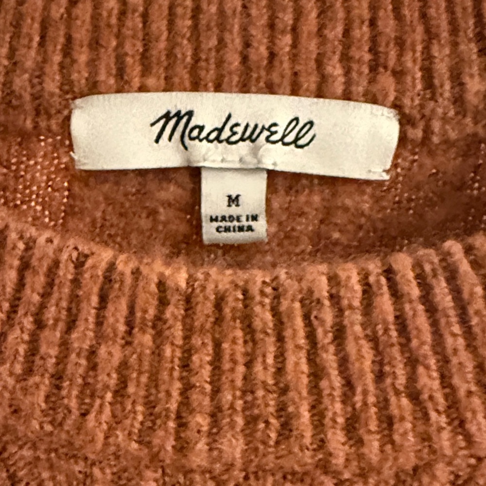 Madewell Rust Ribbed Sweater - Picture 2 of 3